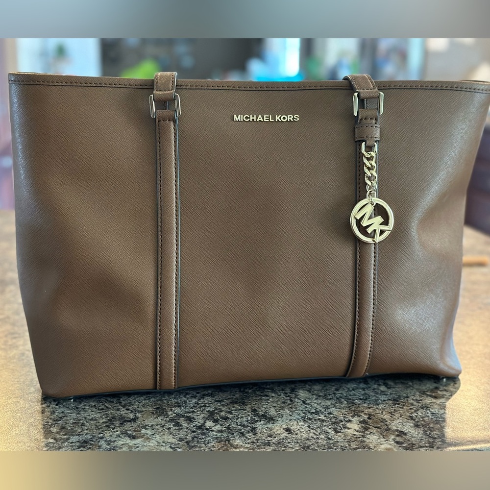 Michael Kors Sady brown laptop bag